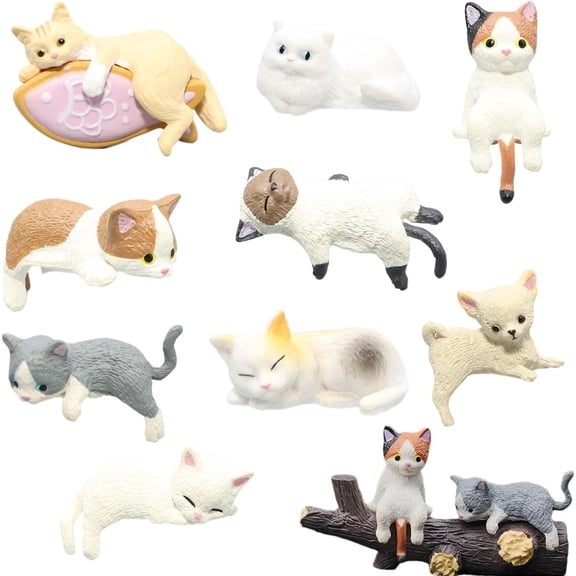 Phone Case Decoration Kit, Cute 3D Cat Sticker Set, Hand-Painted Cartoon Cat Embellishments, Creative Phone Accessories Flatback Decor for Gadgets, Water Cups, Laptops