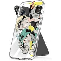Phone Case Deku Xr and 7 Bakugo X Battle Se 2020 Duo 13 8 11 12 Pro Max 14 Accessories Waterproof Scratch Transparent Compatible with iPhone X/XS 5.8 Inch