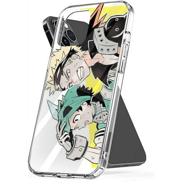 Phone Case Deku Xr and 7 Bakugo X Battle Se 2020 Duo 13 8 11 12 Pro Max 14 Accessories Waterproof Scratch Transparent Compatible with iPhone X/XS 5.8 Inch