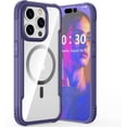 thumbnail image 1 of Phone Case Designed for iPhone 15 Pro Case Magnetic Clear, [Compatible with MagSafe] [Non-Yellowing] Slim Shockproof Military Protective Phone Cover Case for 15 Pro 6.1 inch(Clear Purple), 1 of 12