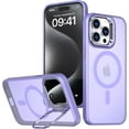 thumbnail image 1 of Phone Case Designed for iPhone 15 Pro Max Case Magnetic with Kickstand,Slim Shockproof Military protecive Buil-in Camera Ring Stand Cover Case for 15 Pro Max 6.7 inch(Purple), 1 of 6