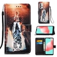 thumbnail image 1 of Phone Case for Galaxy A32 5G(2021),Folding Flip Leather Wallet Protective Cover with Card Slots Kickstand Magnetic Closure Cute Girls Women Cover for Samsung Galaxy A32 5G 2021,Cat & Tiger, 1 of 7