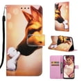 thumbnail image 1 of Phone Case for Galaxy A70, Folding Flip Leather Wallet Shockproof Protective Cover with Card Slots Kickstand Magnetic Closure Cute Girls Women Cover for Samsung Galaxy A70, Kiss of Dog, 1 of 7