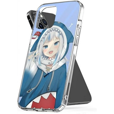 Phone Case Gawr 11 Gura 8 Girl Xr Vtuber 12 7 X Pro Max Se 2020 13 14 Accessories Scratch Waterproof Transparent Compatible with iPhone X/XS 5.8 Inch