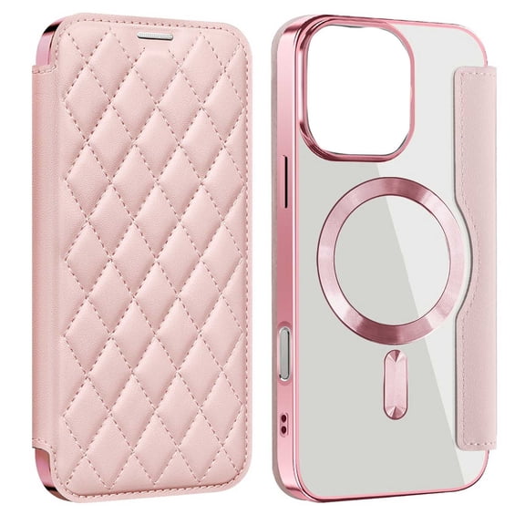 Phone Case Glitter with High Capacity Battery with 8-Port Output Slim Fit Stylish Phone Shell Lightweight Comfort Pink Elegant Pearl Signature Compact Power Pro Pink