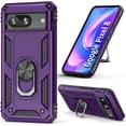 thumbnail image 1 of Phone Case for Google 8 Case,Google Pixel 8 Phone Case with Magnetic Ring Holder Stand,Heavy Duty Rugged Protective Cover for Google Pixel 8 Purple Women Men, 1 of 12