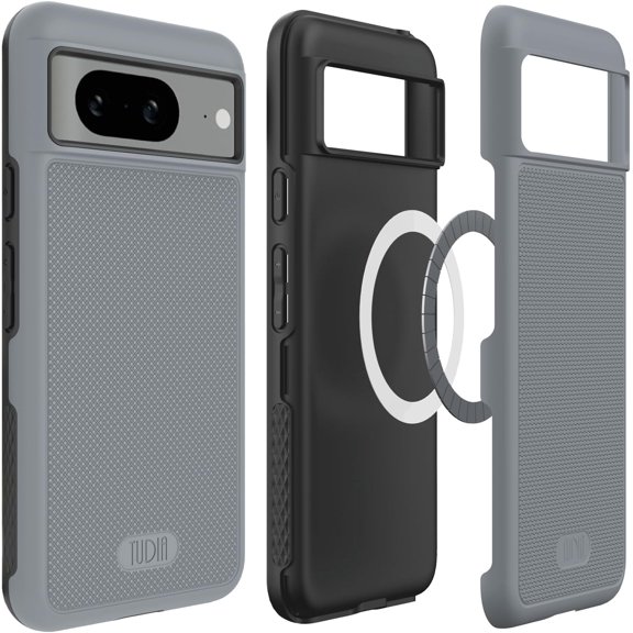TUDIA MergeGrip Google Pixel 8 Case Magsafe Compatible Military Grade Heavy Duty - Hazel Gray