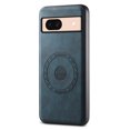 thumbnail image 1 of Phone Case for Google Pixel 8A, Strong Magnetic Compatible with Mag-Safe, Vintage PU Leather Men Women Cover, Non-Slip Grip Shockproof Protective Bumper Case for Google Pixel 8A, Blue, 1 of 4