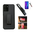 thumbnail image 1 of Phone Case for HMD Vibe (Straight Talk/ TracFone),  Dual Layer Shockproof 360-Degree Rotating Belt Clip Case Cover with Kickstand + Tempered Glass (Black), 1 of 9