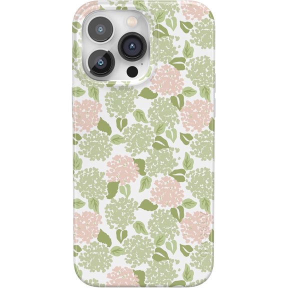 Phone Case: Hydrangea Haze Floral Garden, Classic Design, Compatible With Magsafe
