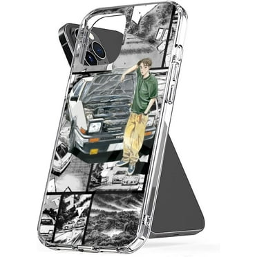 Phone Case Initial Protect D Accessories Takumi TPU Fujiwara Shockproof Cover Transparent Compatible with iPhone X/XS 5.8 Inch