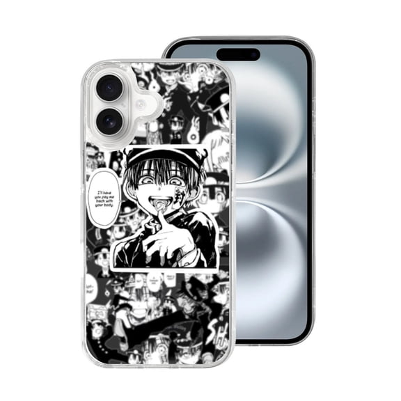 Phone Case Jibaku Shounen Hanako kun Toilet Bound Hanakokun (13) Compatible with iPhone 14 Pro Max Case Shockproof Soft TPU Silicone Print Transparent Protective Cover