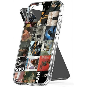 Phone Case Johnny Pro Max Cash 12 Collage 11 7 8 X Xr Se 2020 13 14 Scratch Accessories Waterproof Transparent Compatible with iPhone X/XS 5.8 Inch