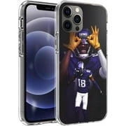 Phone Case Justin Celebrates Football Rubber TPU Multicolor Jefferson Silicone Phone Shockproof Protective Soft Cover J F 2 Compatible with iPhone 11 6.1 Inch