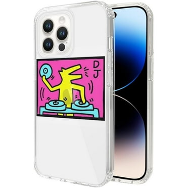 Phone Case Keith Phone Haring Dj 198Talking Heads Abstract Pop Case Cover Clear Compatible with iPhone X/XS 5.8 Inch