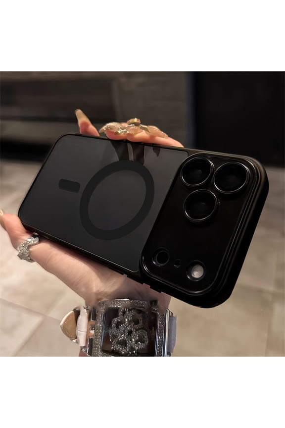 Phone Case: Luxury Translucent Matte Magnetic Wireless Charging Phone Compatible with iPhone 17 16 15 14 13 12 11 Pro Max Plus Cases Shockproof Lens Protection and Soft Bumper Hard Back Cover