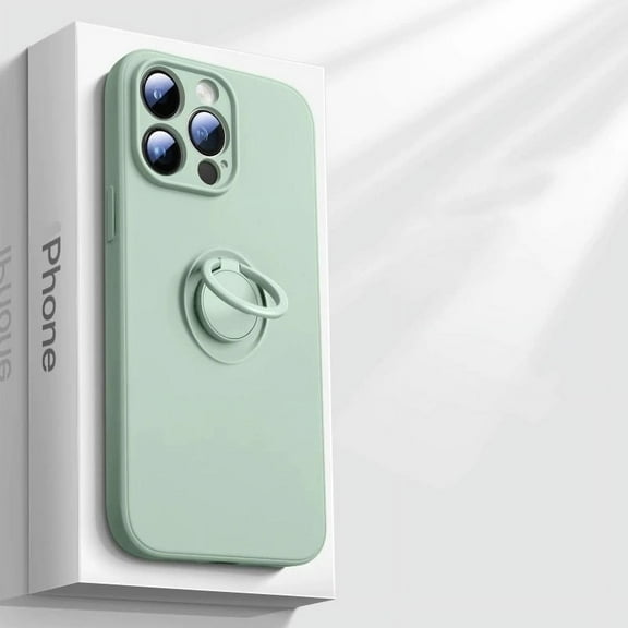 Phone Case Luxury liquid silicone ring holder Case for iPhone 15 14 13 12 11 pro