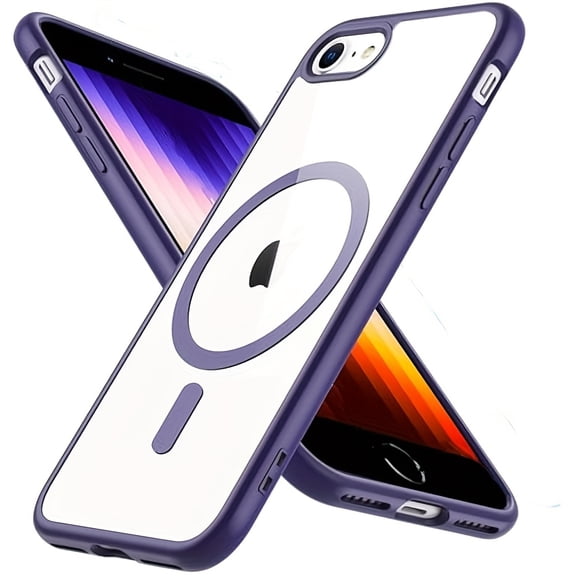 Phone Case - This Is a Magsafe-Compatible Magnetic Phone Case Designed for Iphone 7, 8 Plus, SE 2/SE 3, X, And XS, Featuring a Clear, Durable Hard Back Cover