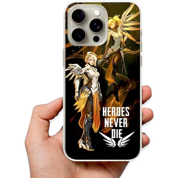 Phone Case Mercy Water Drop I-p Transparent OW Accessories TPU 11 12 13 14 15 14 Game 15 Pro Max Pc Clear Scratch Gift for Men Women Compatible with iPhone 11 6.1 Inch