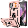 thumbnail image 1 of Phone Case for Moto G Stylus 5G 2021 Case, Motorola G Stylus 5G Phone Case with Slide Camera Cover & Screen Protector (2Pcs), 360°Rotation Ring Kickstand for Motorola Moto G Stylus 5G 2021, Rose Gold, 1 of 8