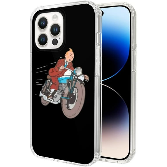 Phone Case Motorcycle Phone Tintin Case Clear Compatible with iPhone 6 Plus/6s Plus 5.5 Inch