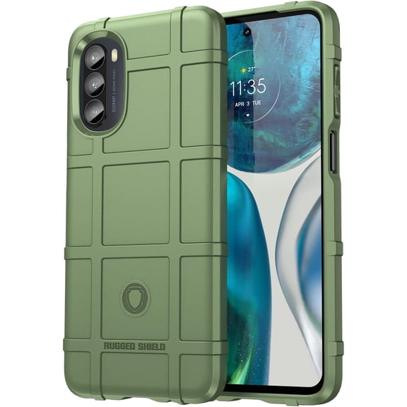 Phone Case for Motorola G52, Case for Moto G82,Rugged Shield Slim Case with Military Grade Shockproof,Drop-Tested and Camera Lens Protection Cover for Moto G52/MOTO G82/MOTO G71S, HD Green