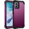 thumbnail image 1 of Phone Case for Motorola Moto G 5G 2023 Hard Cover Shockproof Soft Silicone Bumper Hybrid Three Layer Heavy Duty Grip Rugged Protective Cell Accessories MotoG G5G G5 Cases Women Men Dark Purple, 1 of 13