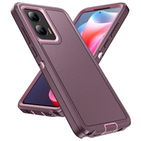 Phone Case for Motorola Moto G 5G 2025 Case, Heavy Duty Shockproof & Dropproof Triple-Layers Protective Cover Non-Slip Anti-Scratch Phone Case for Motorola Moto G 5G 2025, Purple