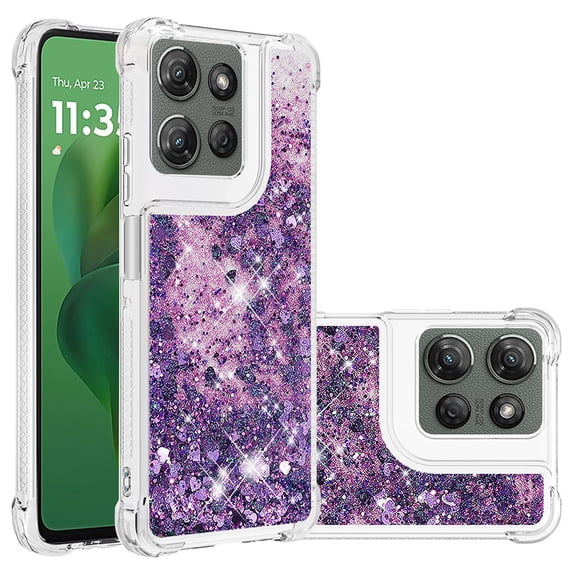 Phone Case for Motorola Moto G Play 5G 2025/Moto G Power 5G 2025 Cover Sparkle Glitter Floating Liquid Quicksand Shockproof Soft Silicone TPU Bumper Protective Cover Case, S3