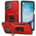 thumbnail image 1 of Phone Case for Motorola Moto G Stylus 5G 2023 with Sliding Camera Cover, with 360° + 100° Free Rotation Metal Finger Ring Bracket, Fit Magnet Car Mount, 2 In 1 Cover for G Stylus 5G 2023, Red, 1 of 8