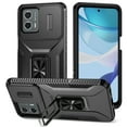 thumbnail image 1 of Phone Case for Motorola Moto G Stylus 5G 2023 with Sliding Camera Cover, with 360° + 100° Free Rotation Metal Finger Ring Bracket, Fit Magnet Car Mount, 2 In 1 Cover for G Stylus 5G 2023, Black, 1 of 8