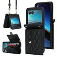 thumbnail image 1 of Phone Case for Motorola Razr 60 Ultra/Motorola Razr Ultra 2025, Wallet Cover with RFID Blocking Card Slots, Crossbody Wrist Strap Stand PU Leather Kickstand Cover Magnetic Clasp, Black, 1 of 8