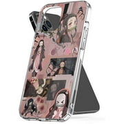 Phone Case Nezuko Cover Kamado Shockproof Collage Accessories Ultra Transparent Compatible with iPhone 11 6.1 Inch