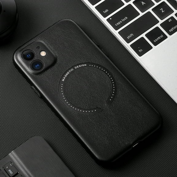 Phone Case,PU Leather soft Bumper Interior Three-Layer Protection, Support Wireless Charging, Ultra-Thin Shockproof, Anti-Fingerprint, Simple Mobile Phone Case for iPhone 11,Black