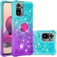 thumbnail image 1 of Phone Case for Redmi Note 10 4G,Case for Redmi Note 10S, Shiny Bling Quicksand Effect TPU Bumper Case with Four Corners Protection Cover for Redmi Note 10 4G/Redmi Note 10S, Blue Purple, 1 of 7