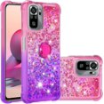 thumbnail image 1 of Phone Case for Redmi Note 10 4G,Case for Redmi Note 10S, Shiny Bling Quicksand Effect TPU Bumper Case with Four Corners Protection Cover for Redmi Note 10 4G/Redmi Note 10S, Pink Purple, 1 of 14