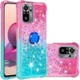 thumbnail image 1 of Phone Case for Redmi Note 10 4G,Case for Redmi Note 10S, Shiny Bling Quicksand Effect TPU Bumper Case with Four Corners Protection Cover for Redmi Note 10 4G/Redmi Note 10S, Pink Blue, 1 of 14