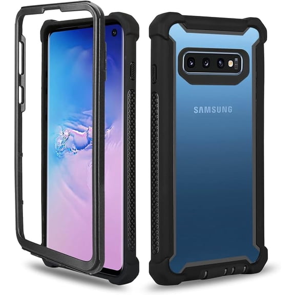 Phone Case for S10 5G Cover Rugged Shockproof Hard Drop Proof Full Body Protective Heavy Duty Hybrid Dual Layer Cell Accessories Glaxay S105G Galaxies S 10 G5 Women Men Black