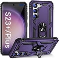 thumbnail image 1 of Phone Case for S23 Plus Case Galaxy S23+ Phone Case Samsung S23 Plus Case,Protective S23+ Case with Stand Cover Shockproof TPU Protection for Samsung Galaxy S23 Plus/S23 Plus 5G - Purple, 1 of 12