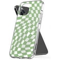 thumbnail image 1 of Phone Case Sage Shockproof and Cover White Accessories Distorted TPU Checkerboard Protect Compatible with iPhone 15 Pro 6.1 Inch, 1 of 5
