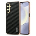 thumbnail image 1 of Phone Case for Samsung Galaxy A14 5G, Carbon Fiber Texture + Plating Frame, Shockproof Protective Lightweight Anti-Scratch Classic Phone Cover for Men Boys for Samsung Galaxy A14 5G, Black, 1 of 8