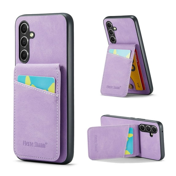 Phone Case for Samsung Galaxy A16 5G/4G, Back Credit Card Holder Wallet Cover Study Kickstand PU Leather Magnetic Clasp RFID Blocking Case for Samsung Galaxy A16 5G/4G Cases Women, Purple
