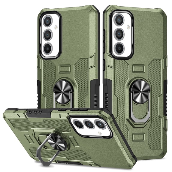 Phone Case for Samsung Galaxy A16 5G/4G Case, A16 5G/4G Phone Case Built in 360 Rotating Ring Stand, Luxury Heavy Duty Armor Hard PC Soft TPU Slim Phone Case for Samsung Galaxy A16 5G/4G - Green