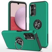 Phone Case for Samsung Galaxy A17 5G, [ Military Grade ] Drop Tested Protection Case with Magnetic Car Mount 360°Rotatable Ring Holder, 2-Layer Rugged Hybrid Hard PC Soft Rubber Cover, Darkgreen