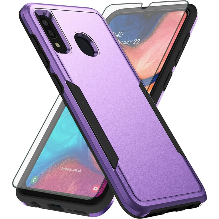 Phone Case for Samsung Galaxy A20 A30 with Tempered Glass Screen