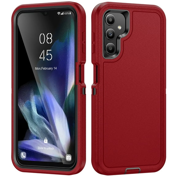 Phone Case for Samsung Galaxy A26 5G Case, Heavy Duty Shockproof & Dropproof Triple-Layers Protective Cover Non-Slip Anti-Scratch Phone Case for Samsung Galaxy A26 5G, Red