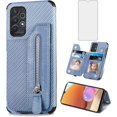 thumbnail image 1 of Phone Case for Samsung Galaxy A32 5G 2021 6.5 inch Wallet Cover with Screen Protector and Card Holder Stand Leather Cell Accessories Gaxaly M32 G5 Galaxies A 32 32A S32 SM-A326U A326U Women Men Blue, 1 of 7