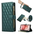 thumbnail image 1 of Phone Case for Samsung Galaxy A34 5G, Wallet Case Luxury Folio Flip PU Leather Full Body Protection Cover with Zipper Pocket & Wrist Strap & Kickstand & Shoulder Strap for A34 5G, Darkgreen, 1 of 8