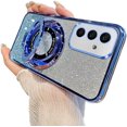 thumbnail image 1 of Phone Case for Samsung Galaxy A35 5G Case Glitter Bling Cute Sparkly with Ring Holder Kickstand Soft TPU Slim Clear Protective Case Cover for Samsung Galaxy A35 5G Blue DS, 1 of 8