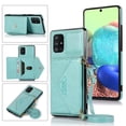 thumbnail image 1 of Phone Case for Samsung Galaxy A51 5G Wallet Cover with Wrist Crossbody Strap Lanyard Credit Shoulder Card Holder Slot Stand Leather Back Magnetic Flip Cell Accessories A51 5G, Mint, 1 of 10